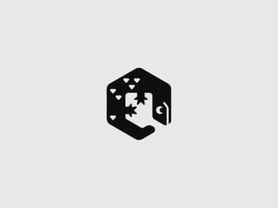 Geometric Lizard Mark Logo Design