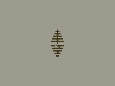 Mirrored Pine Mark Logo Design