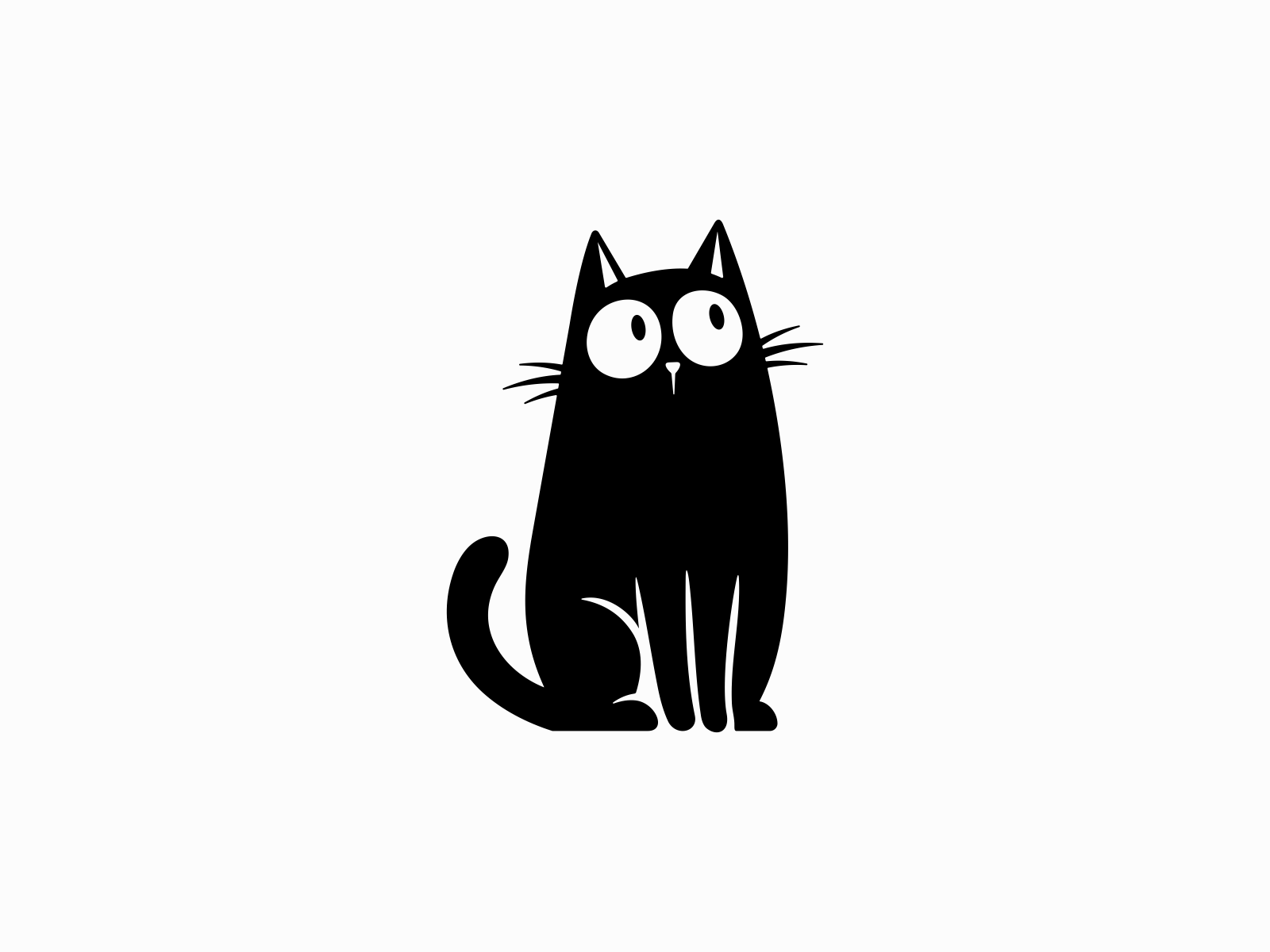 Wide Eyed Black Cat image 1